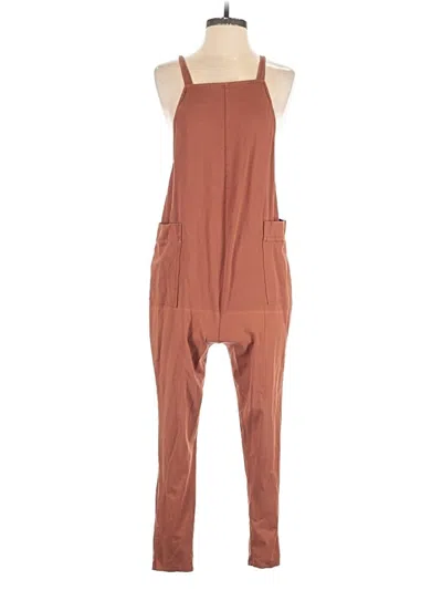 Pre-owned Quince Overalls In Brown