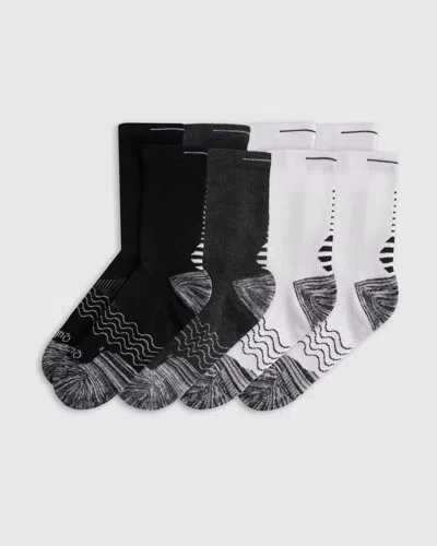 Quince Performance Running Crew Socks 4-pack, Size Xl, Organic Cotton In Multicolor