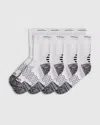 Quince Performance Running Crew Socks 4-pack In White