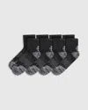 Quince Performance Running Quarter Socks 4-pack In Grey