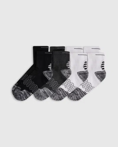 Quince Performance Running Quarter Socks 4-pack, Size Xs/small, Organic Cotton In Multicolor
