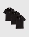 Quince Polo 3-pack In Black