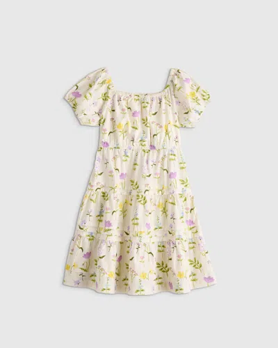 Quince Kids' Poplin Tiered Dress In Multi