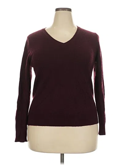 Pre-owned Quince Pullover Sweater In Burgundy