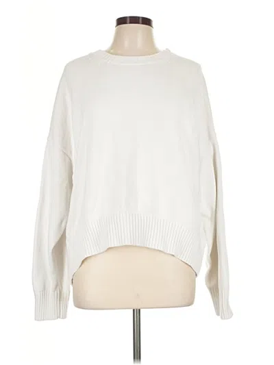 Pre-owned Quince Pullover Sweater In White