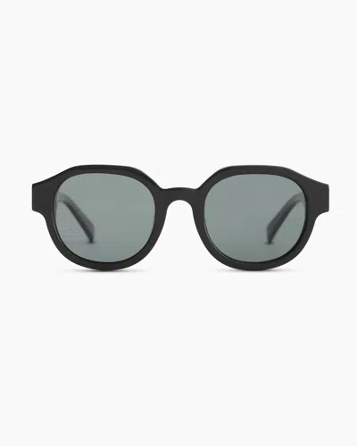 Quince Reagan Polarized Acetate Sunglasses In Black With Grey Lens