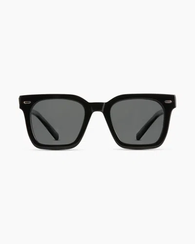 Quince Riley Polarized Acetate Sunglasses In Black With Grey Lens