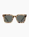 Quince Riley Polarized Acetate Sunglasses In White Tortoise With Grey Lens