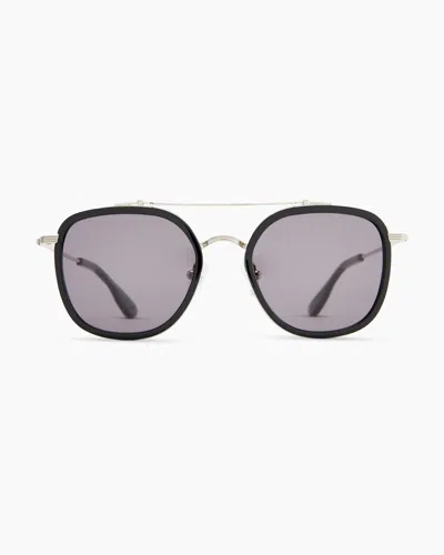 Quince Rio Polarized Stainless Steel Sunglasses In Silver/black With Grey Lens