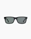 Quince River Polarized Acetate Sunglasses In Black With Green Lens