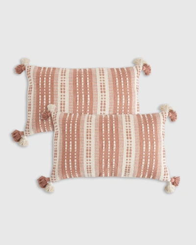 Quince Rowe Pillow Cover Set Of 2 In Apricot