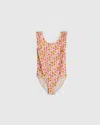 Quince Ruffle One Piece Swimsuit In Daisy