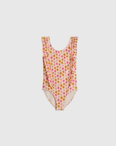 Quince Kids' Ruffle One Piece Swimsuit In Daisy