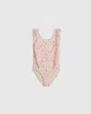 Quince Ruffle One Piece Swimsuit In Popsicles