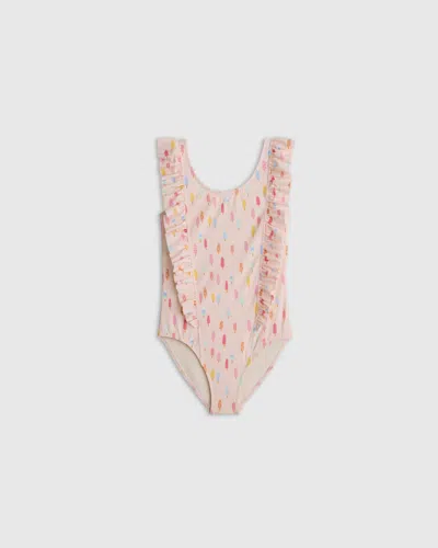 Quince Kids' Ruffle One Piece Swimsuit In Popsicles