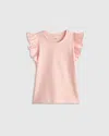 Quince Ruffle Sleeve Top In Pink
