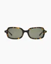 Quince Santiago Polarized Acetate Sunglasses In Fawn Tortoise With Green Lens