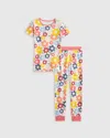 Quince Short Sleeve And Pants Pajama Set In Pop Floral