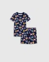 Quince Short Sleeve And Shorts Pajama Set In Cats