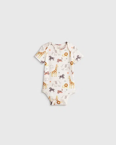 Quince Kids' Short Sleeve Bodysuit In Brown