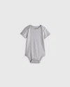 Quince Short Sleeve Bodysuit In Gray