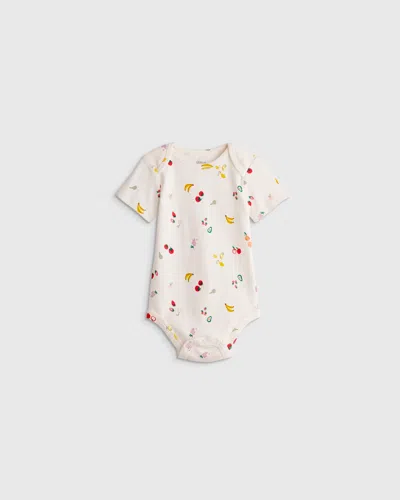 Quince Kids' Short Sleeve Bodysuit In White