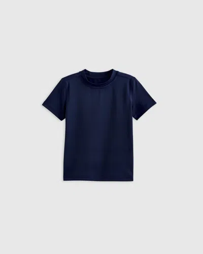 Quince Kids' Short Sleeve Rash Guard Top In Nautical Navy
