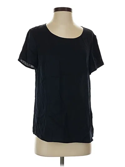 Pre-owned Quince Short Sleeve Top Black Crew Neck Tops