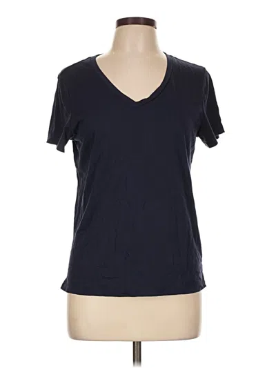 Pre-owned Quince Short Sleeve Top Black V-neck Tops