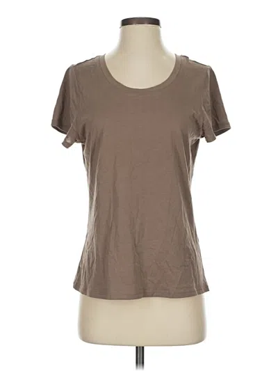 Pre-owned Quince Short Sleeve T-shirt In Brown