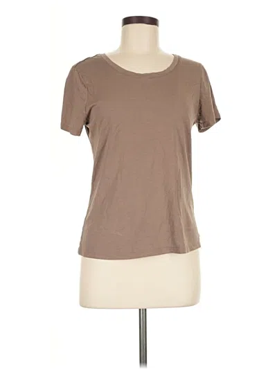 Pre-owned Quince Short Sleeve T-shirt In Brown