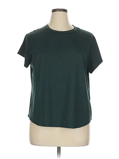 Pre-owned Quince Short Sleeve T-shirt In Green