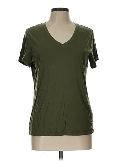 Pre-owned Quince Short Sleeve T-shirt In Green