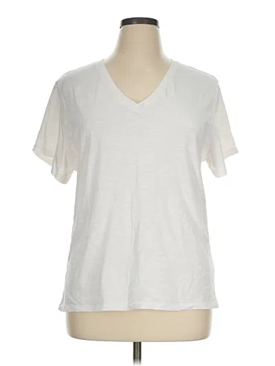 Pre-owned Quince Short Sleeve T-shirt In Silver