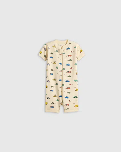 Quince Kids' Shortie Onesie Pajama In Cars