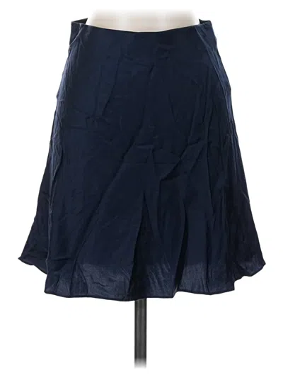 Pre-owned Quince Silk Skirt In Blue