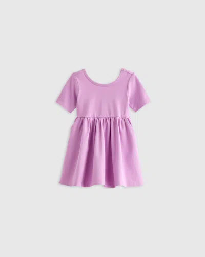 Quince Kids' Skater Dress In Bright Orchid