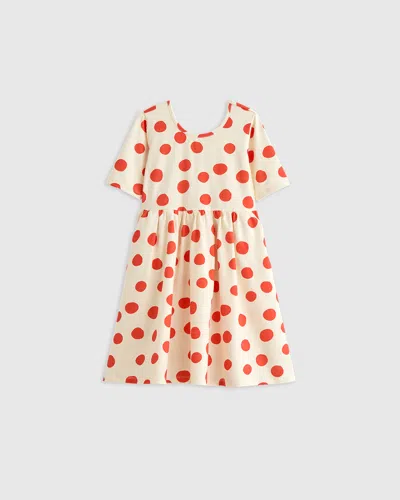 Quince Kids' Skater Dress In Red Dots