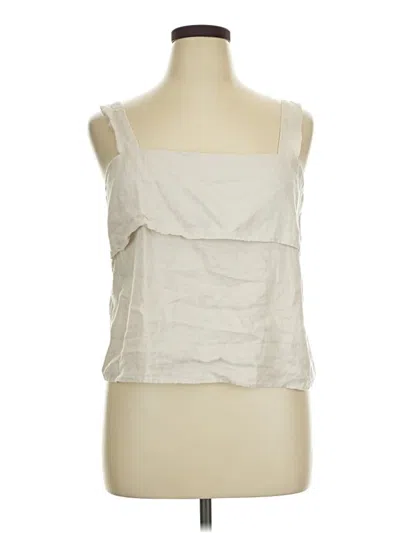 Pre-owned Quince Sleeveless Blouse In White