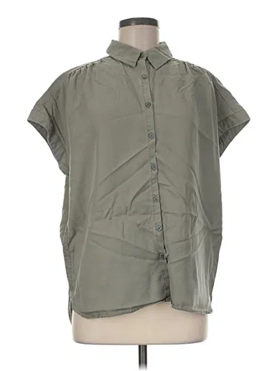 Pre-owned Quince Sleeveless Button Down Shirt In Gray