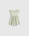 Quince Sleeveless Ruffle Dress In Green