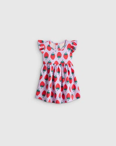 Quince Kids' Sleeveless Ruffle Dress In Red