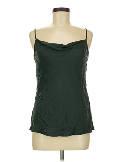 Pre-owned Quince Sleeveless Silk Top Green Strapless Neckline Tops