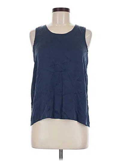 Pre-owned Quince Sleeveless Top Blue Scoop Neck Tops