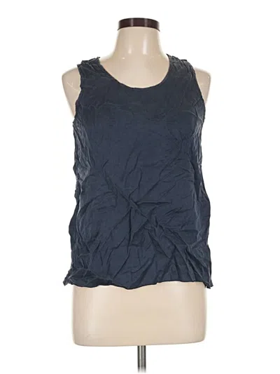 Pre-owned Quince Sleeveless Top Blue Scoop Neck Tops
