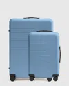 Quince Small Carry-on & Large Check-in Suitcase Bundle In Blue