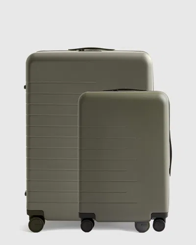 Quince Small Carry-on & Large Check-in Suitcase Bundle In Green