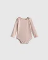 Quince Softest Rib Long Sleeve Bodysuit In Purple
