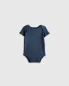 Quince Softest Rib Short Sleeve Bodysuit In Blue