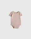 Quince Softest Rib Short Sleeve Bodysuit In Neutral